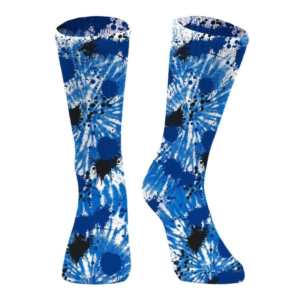 Sock To Match Blueberry 12s - Tie Dye Graphic