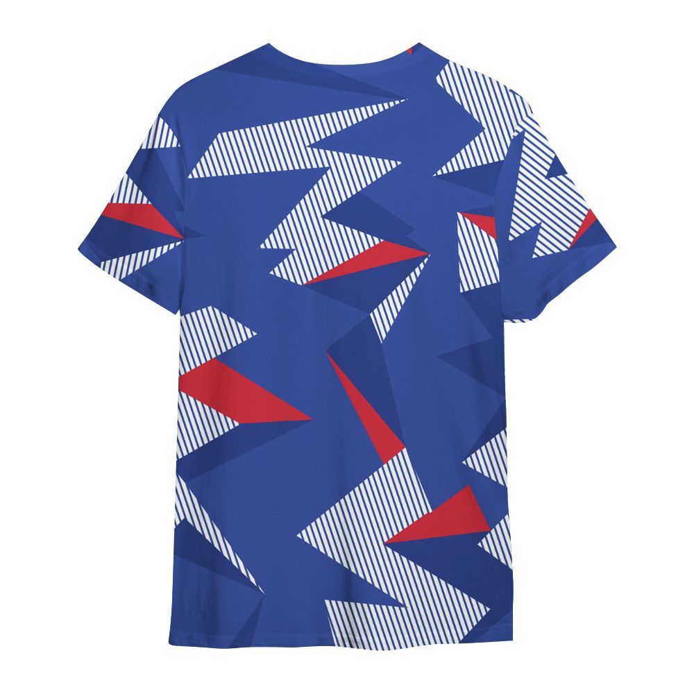 Shirt To Match Air Griffey Max USA Red White Blue 1s - Geometric Camouflage Pattern All Over Print