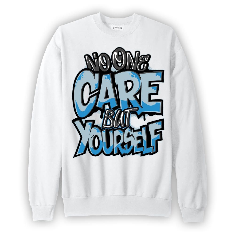 Sweatshirt To match Powder Blue 9s Sweatshirt - Cares Yourself Graphic Graphic
