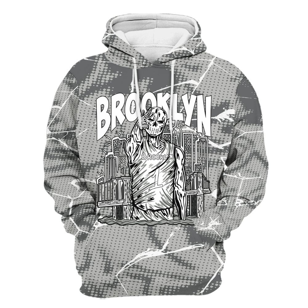 Hoodie To Match Paris Olympics 4s - Brooklyn's Skeleton Crack All Over Print