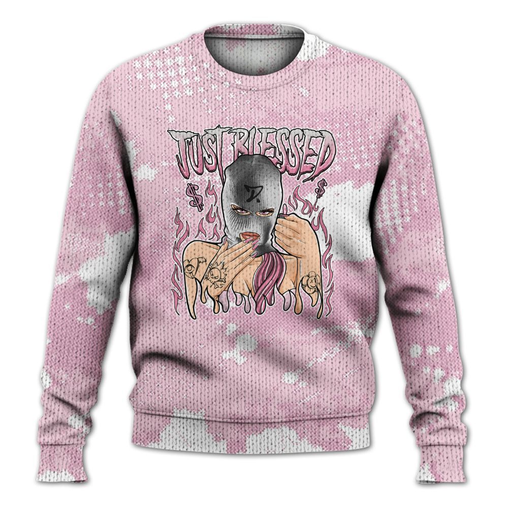 Knitted Sweater To Match Orchid 4s - Blessed!! Smoke Dot