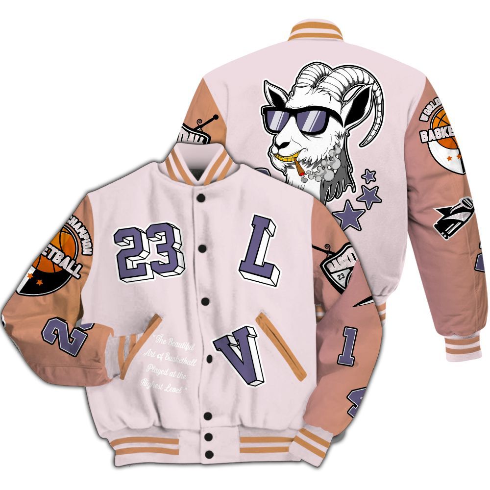 Varsity Jacket To Match Book Sunrise 1s - The GOAT Got Em Streetwear All Over Print