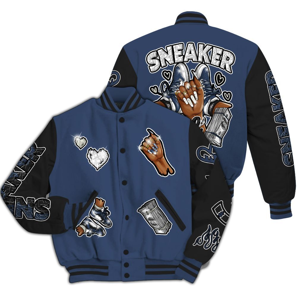 Varsity Jacket To Match Diffused Blue 3s - Sneakerz Girlz All Over Print