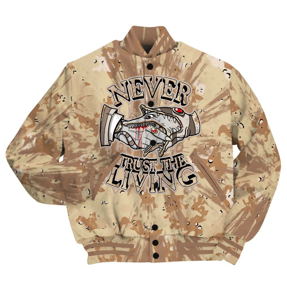 Varsity Jacket To Match Desert Camo 3s Shirt - Never Trusting Living Graphic Halloween All Over Print