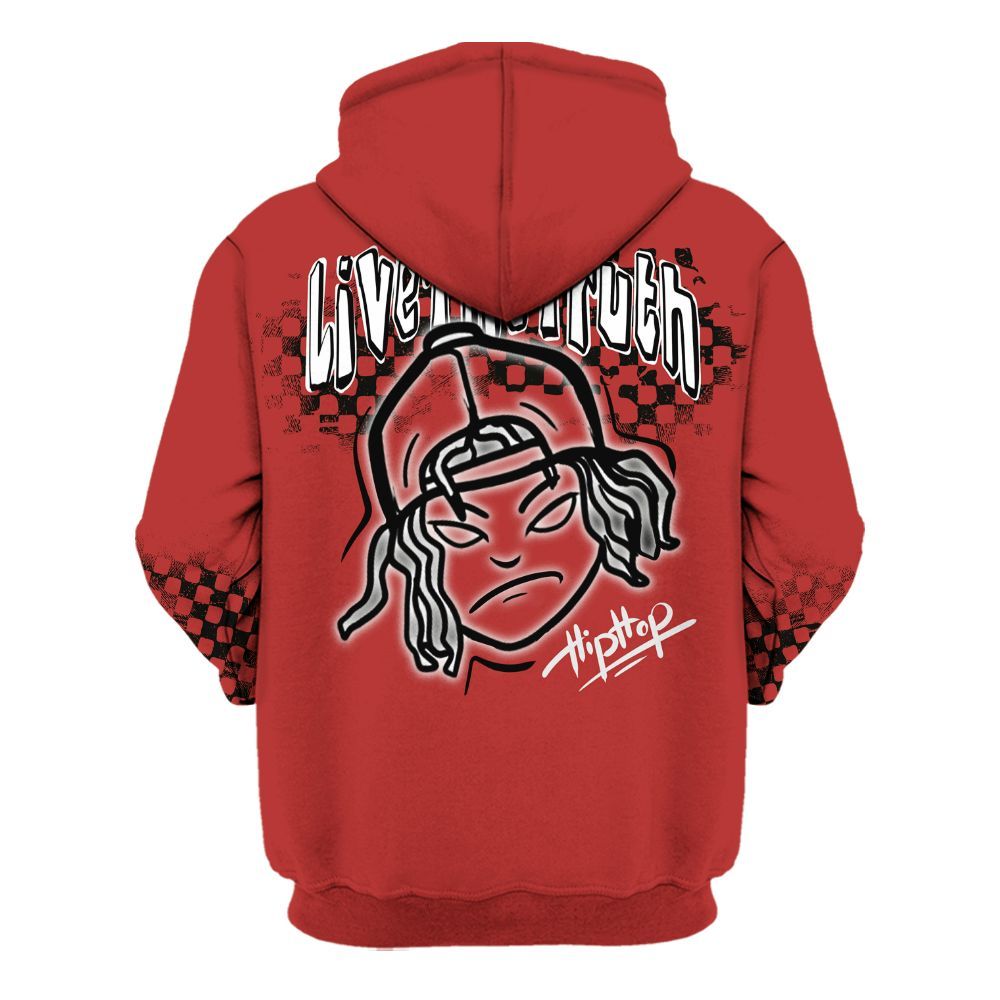 Hoodie To Match Bred Reimagined 4s - Feel Life Street Style All Over Print