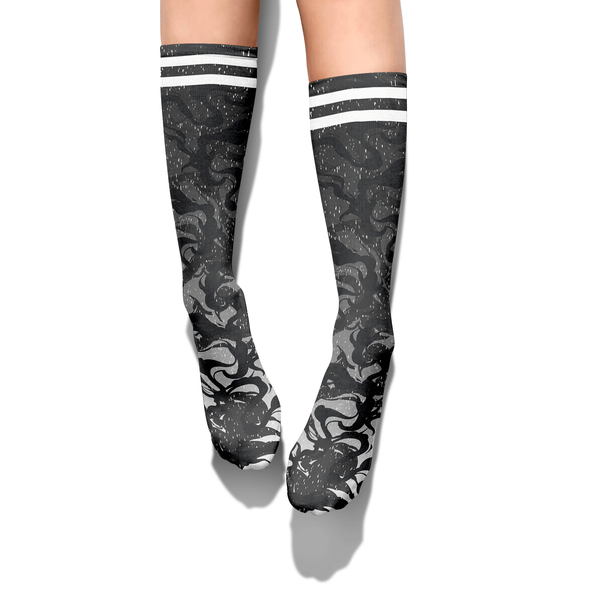 Sock To Match Reverse Black White 6s - Color Smoke Graphic Unisex
