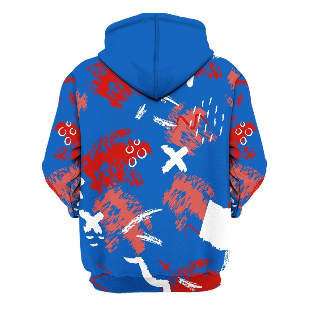 Hoodie To Match Kobe 6 Game Royal - Hustle Grind Pray Retro All Over Print