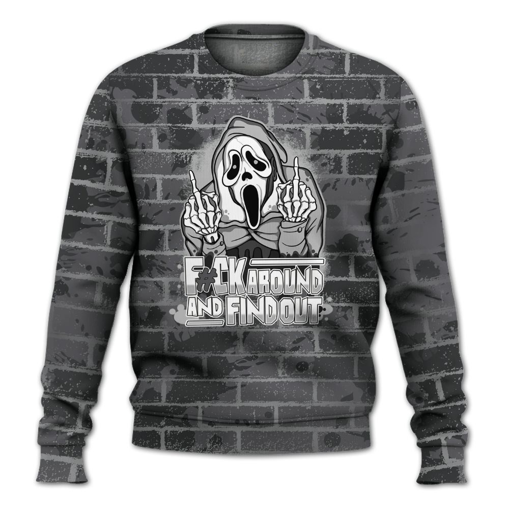 Sweatshirt To Match White Thunder 4s - F#CK And Find Out Graphic Halloween All Over Print
