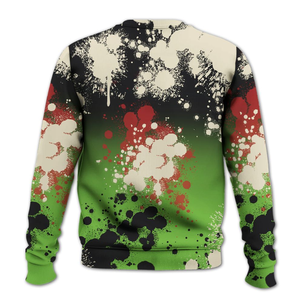Sweatshirt To Match Air Max Waffle SP Action Green - God Blessed Ink Drip All Over Print