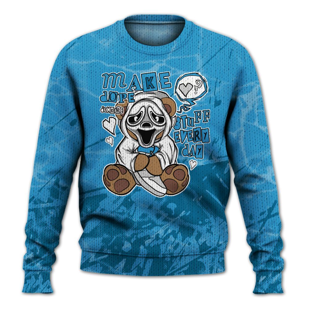Knitted Sweater To Match Powder Blue 9s - Make Dopes Bear Profound