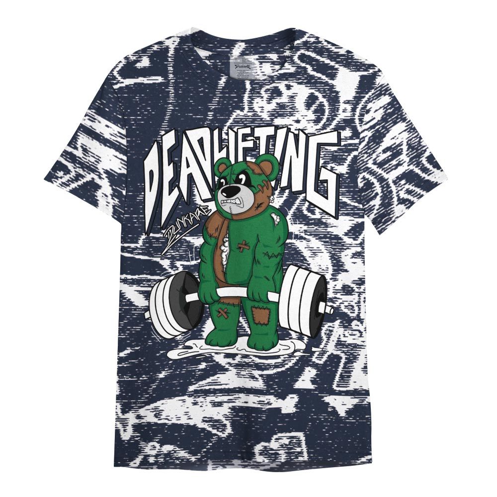 Shirt To Match Midnight Navy 13s - Deadlifting Bear Avant-garde Shirt Unisex