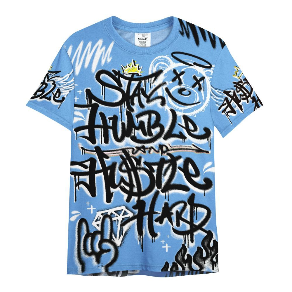 Shirt To Match University Blue 6s - Humble Drip Streetwear Graffity All Over Print