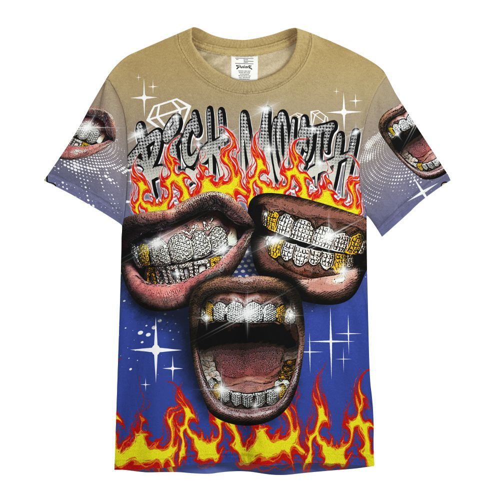 Shirt To Match Air 180 Concord - Rich Mouth Fire Rap Retro 90s All Over Print