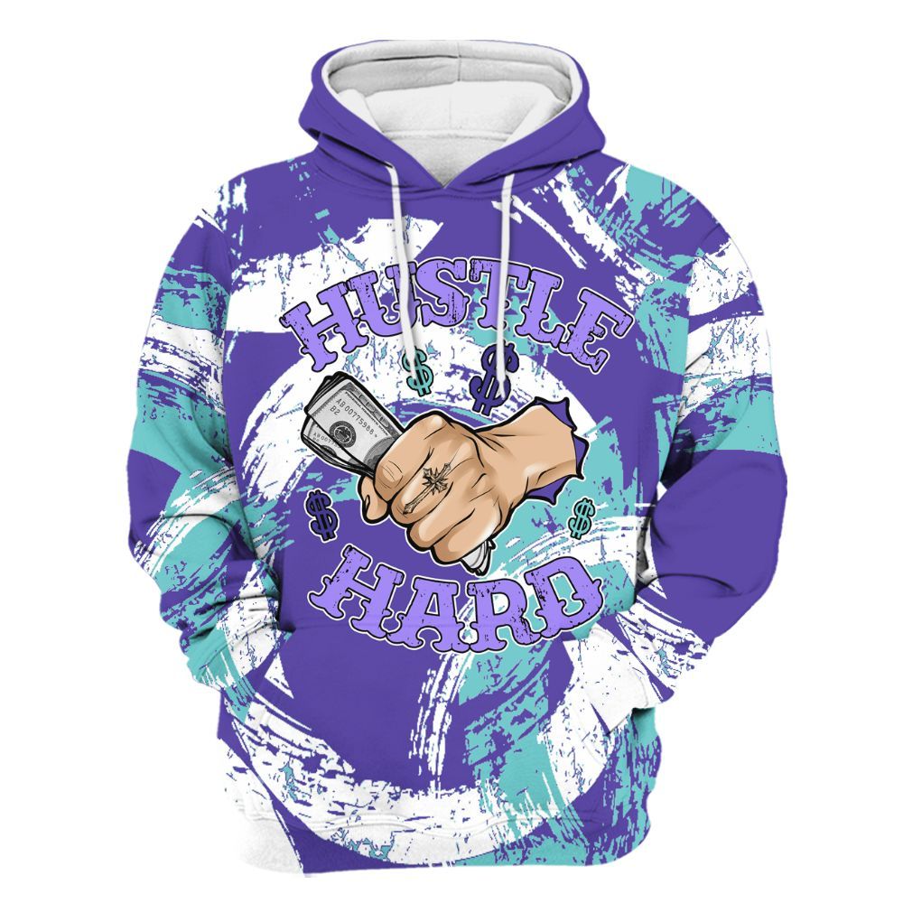 Hoodie To Match Low Hornets 1s - Hustles Hard! Splash All Over Print