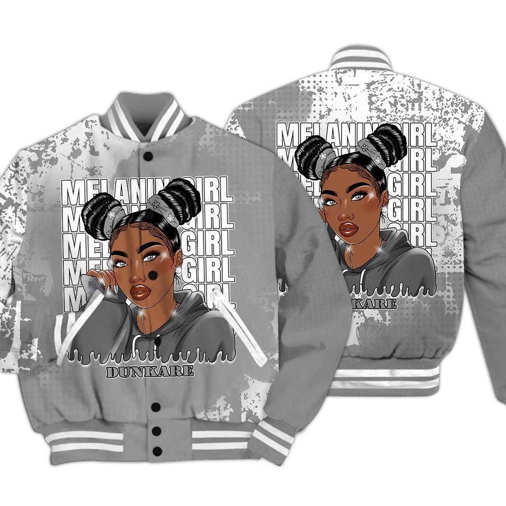 Varsity Jacket To Match Paris Cement Grey 4s - Melaninn Unique Glitch Dot Varsity Jacket Unisex