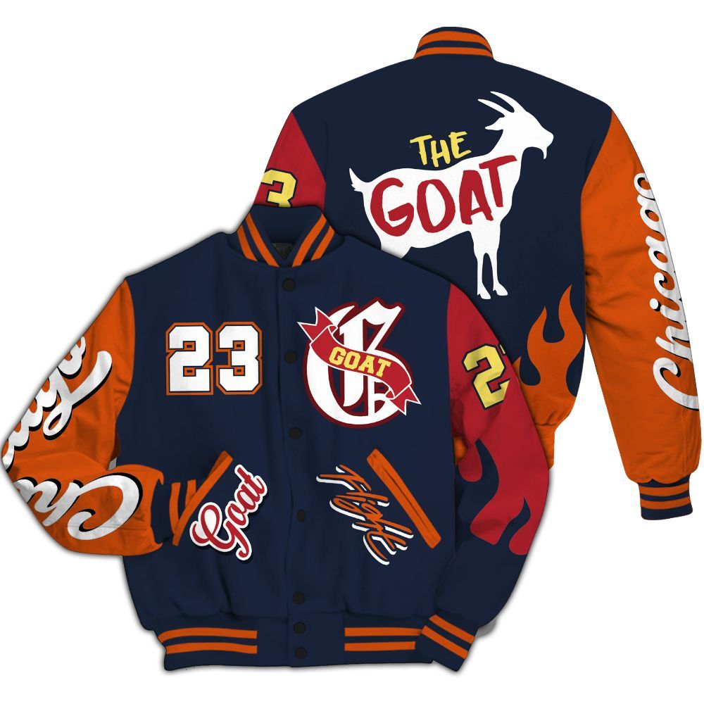 Varsity Jacket To Match Dunk Low COJP What The 2024 - G.O.A.T Flight Streetwear Graphic All Over Print