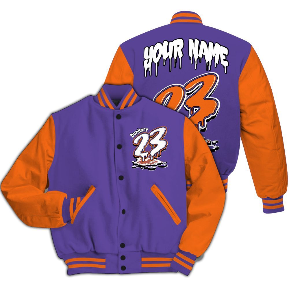 Varsity Jacket To Match Air Max Waffle SP Voltage Purple - Custom Name 23 Drip All Over Print
