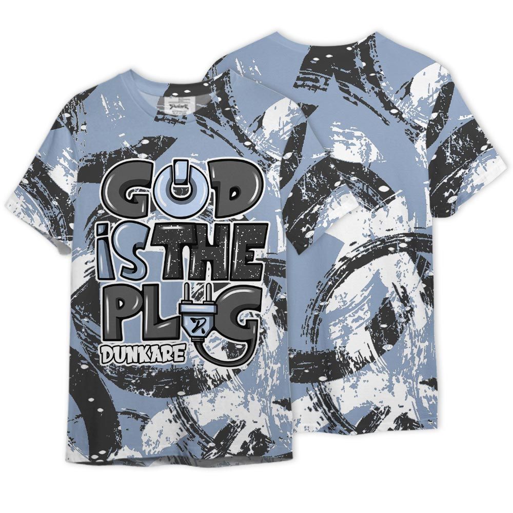 Shirt To Match Reverse Black White 6s - God Is The Power Cord Circle Paint Splash Graphic Shirt Unisex