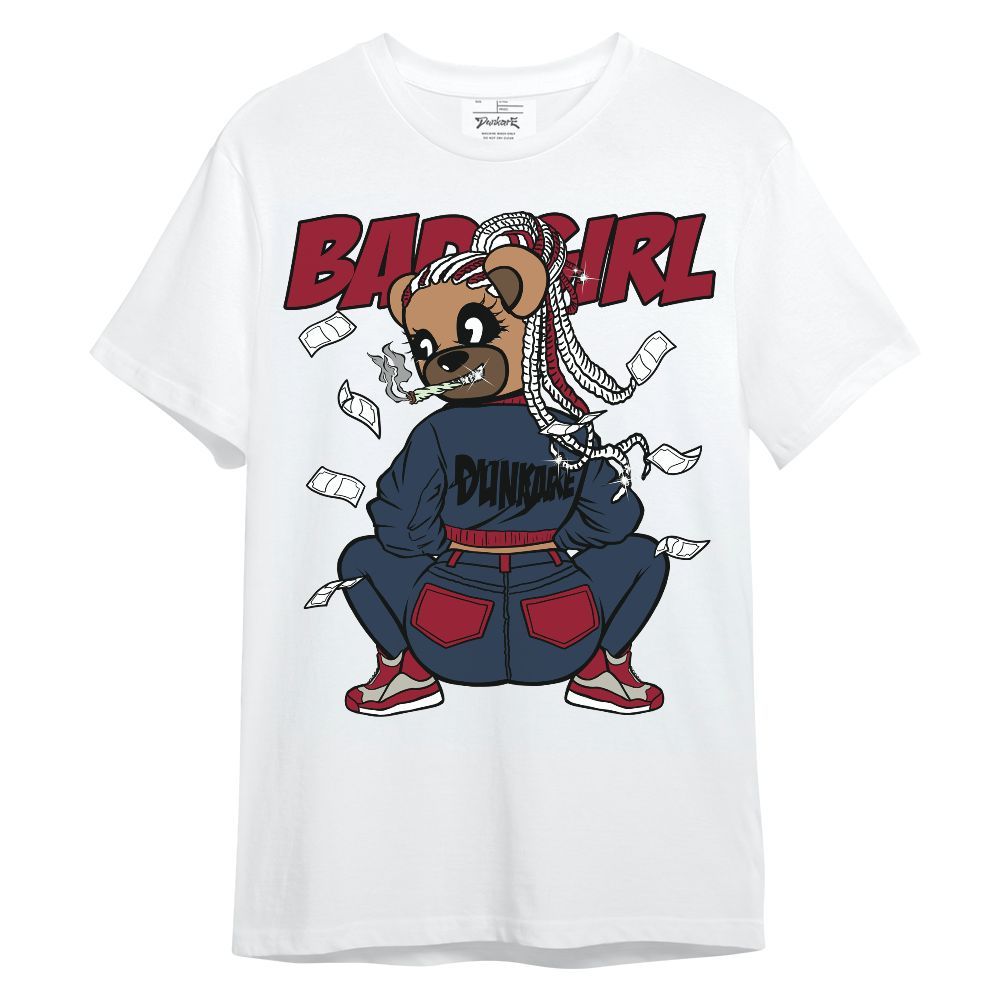 Shirt To Match Navy Blue 2024 6s - Rebellious Girl Bear Unisex Shirt