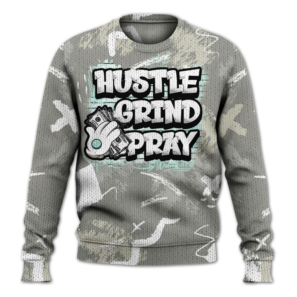 Knitted Sweater To Match Low OG Year Of The Snake 1s - Hustle Grind Pray Retro