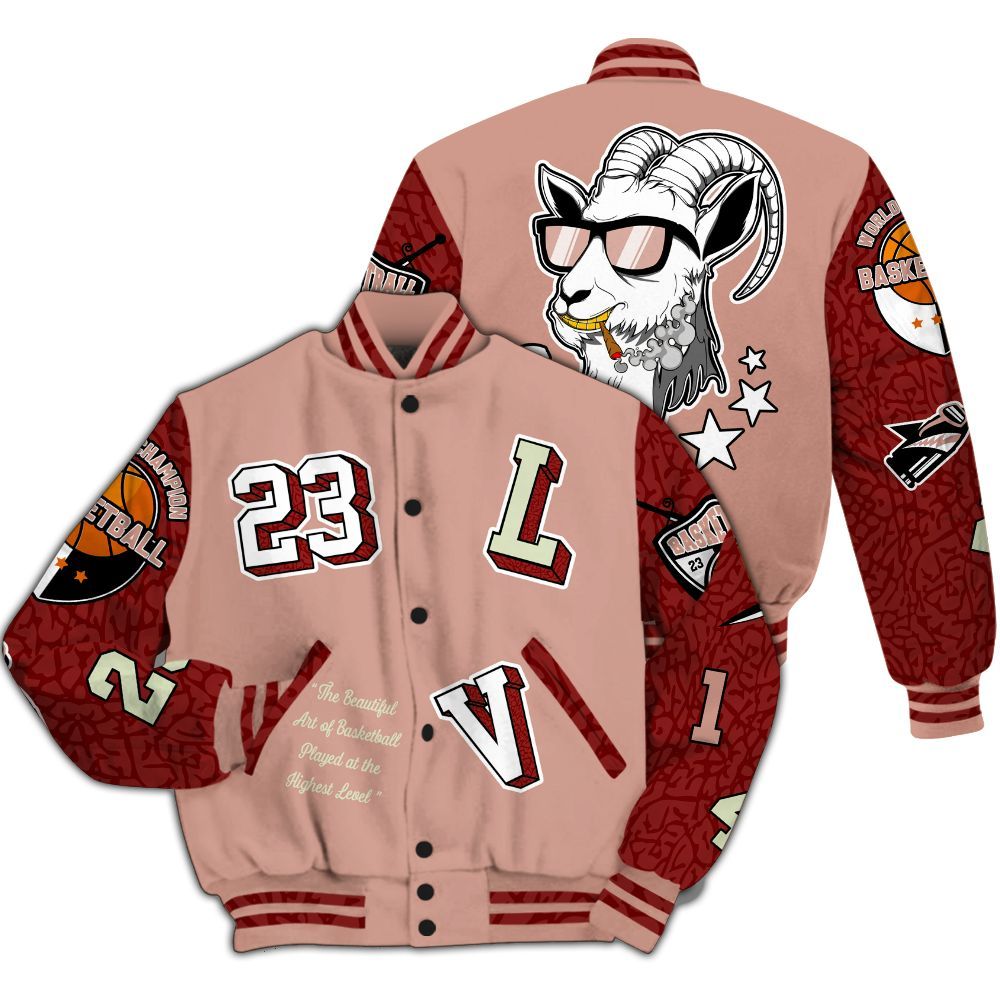 Varsity Jacket To Match Valentines Day 3s - The GOAT Got Em Streetwear All Over Print