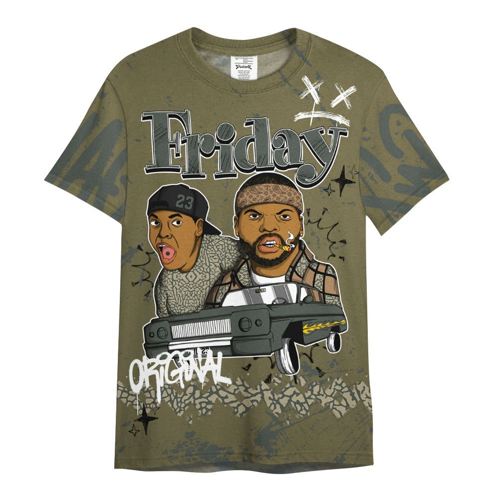 Shirt To Match Retro Family Affair 3s - Friday Sneaker Crayon All Over Print