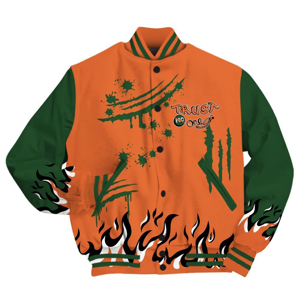 Varsity Jacket To Match Low Miami 5s - Graphic Trust No One All Over Print