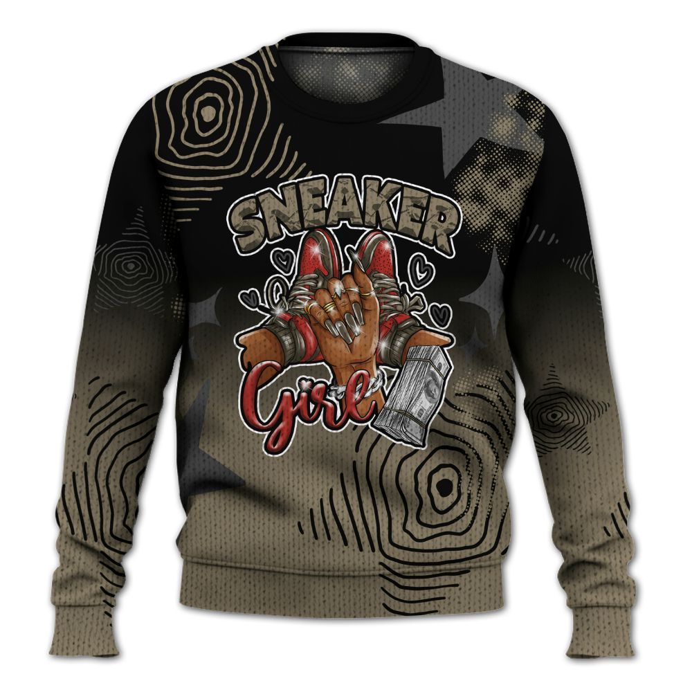 Knitted Sweater To Match Olive 9s - Sneakerz Girlz Unique Starz