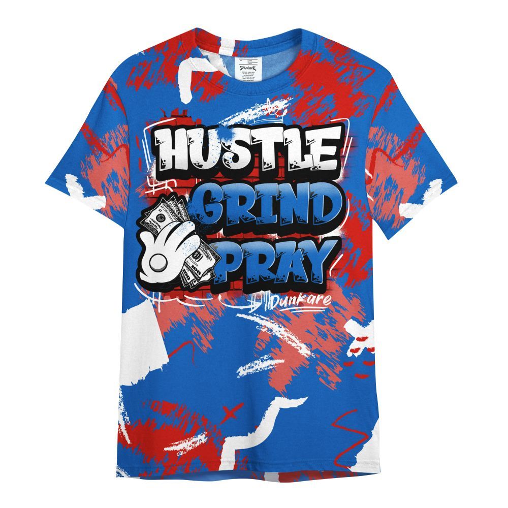 Shirt To Match Kobe 6 Game Royal - Hustle Grind Pray Retro All Over Print