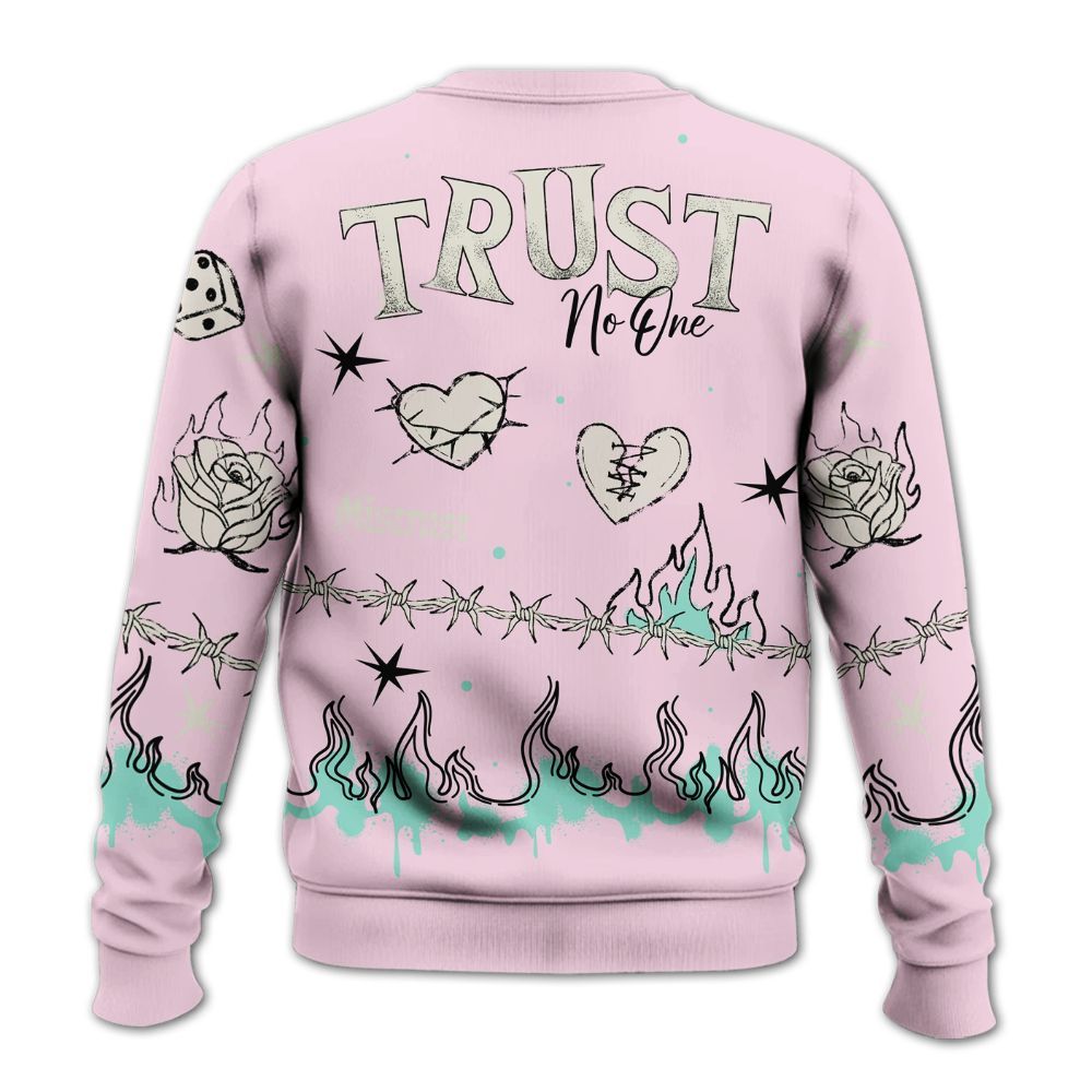 Sweatshirt To Match Retro Easter 5s - Trust No One Snake-Bite Doodle Crayon All Over Print