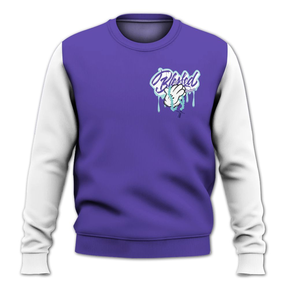 Sweatshirt To Match Low Hornets 1s - Custom Name God Blessed Drip All Over Print