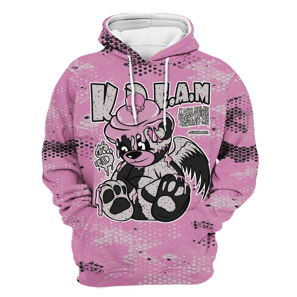 Hoodie To Match Neutral Grey Black White Orchid 4s - Loot Bear All Over Print