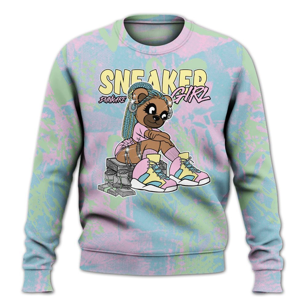 Sweatshirt To Match SB Dunk Low Visty - Sneaker Girl Bear Heart Grunge All Over Print