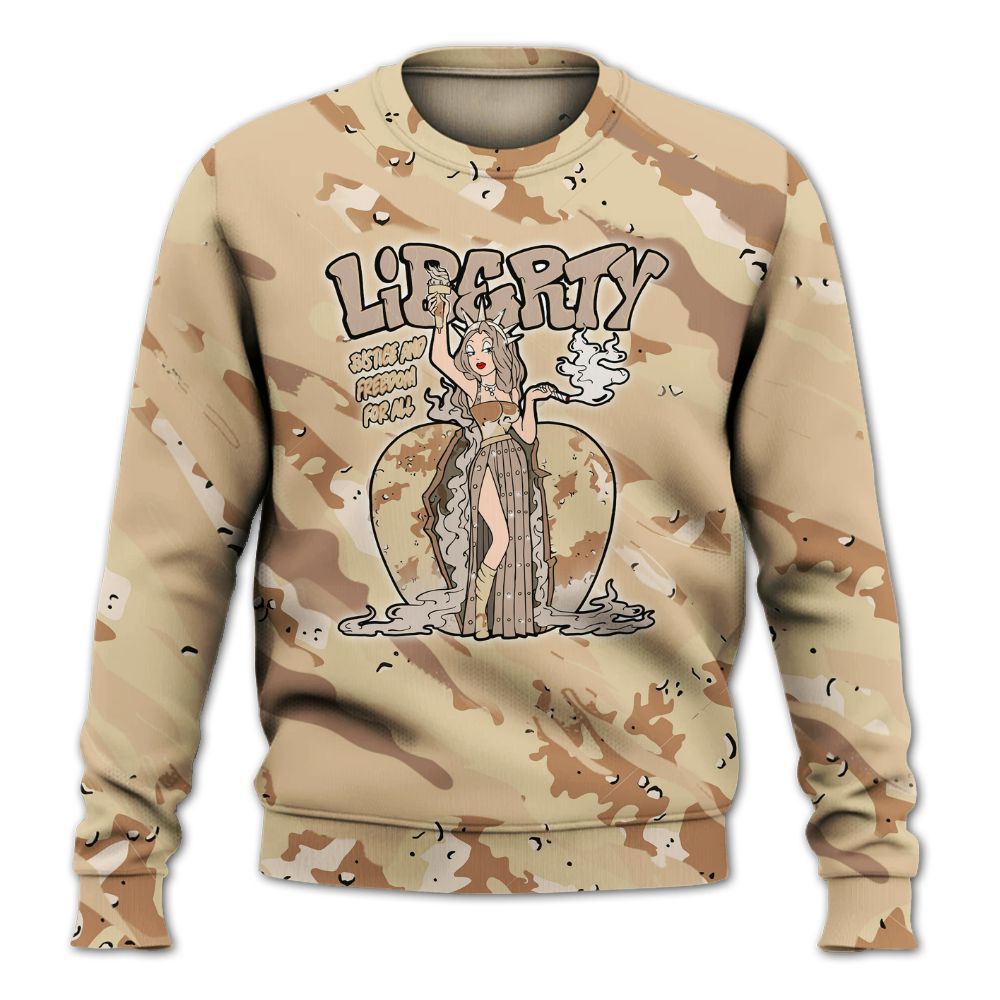 Sweatshirt To Match Desert Camo 3s - Midwest Cartoon Colored All Over Print