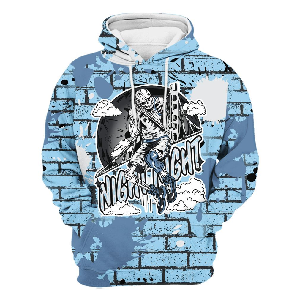 Hoodie To Match Legend Blue 11s - Seeya Skeleton Brick All Over Print