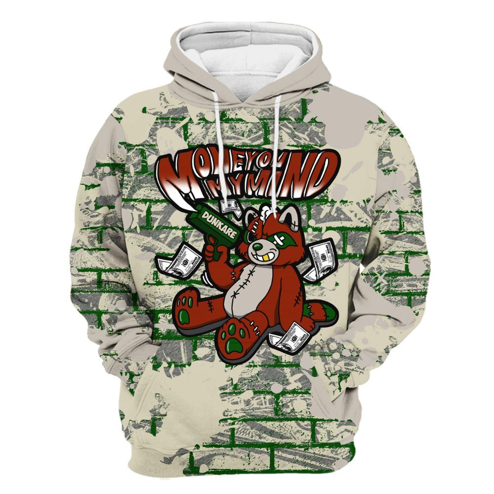 Hoodie To Match El Grito 5s - Money On My Mind Raccoon Brick All Over Print