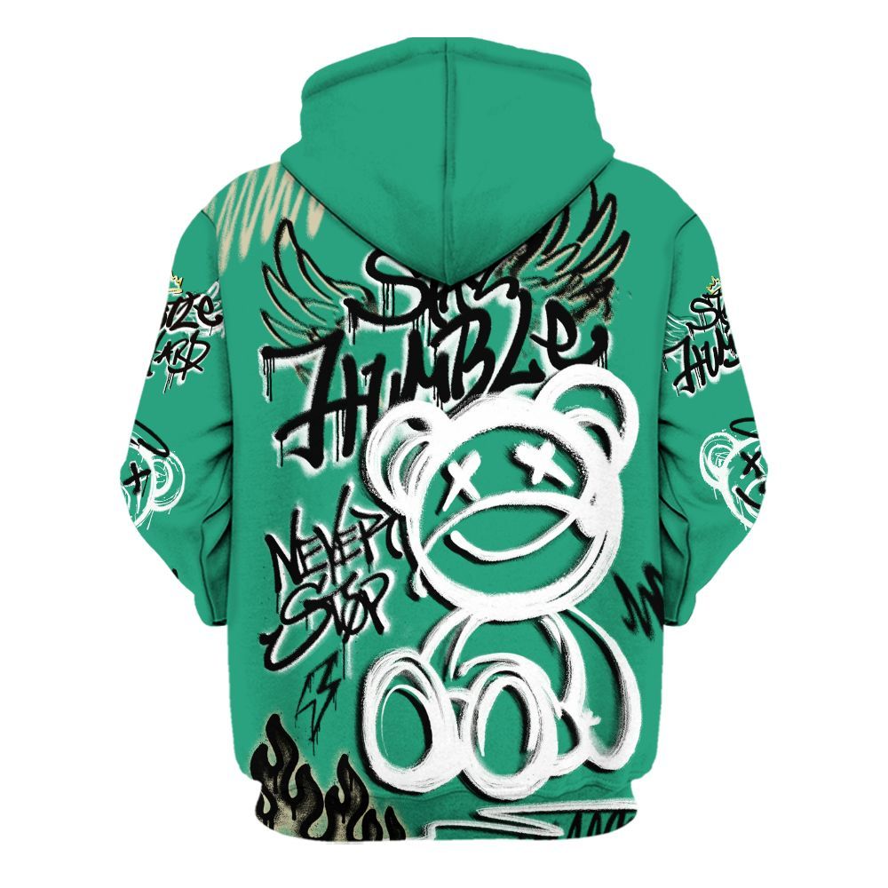 Hoodie To Match Pine Green 4s - Humble Drip Streetwear Graffity All Over Print