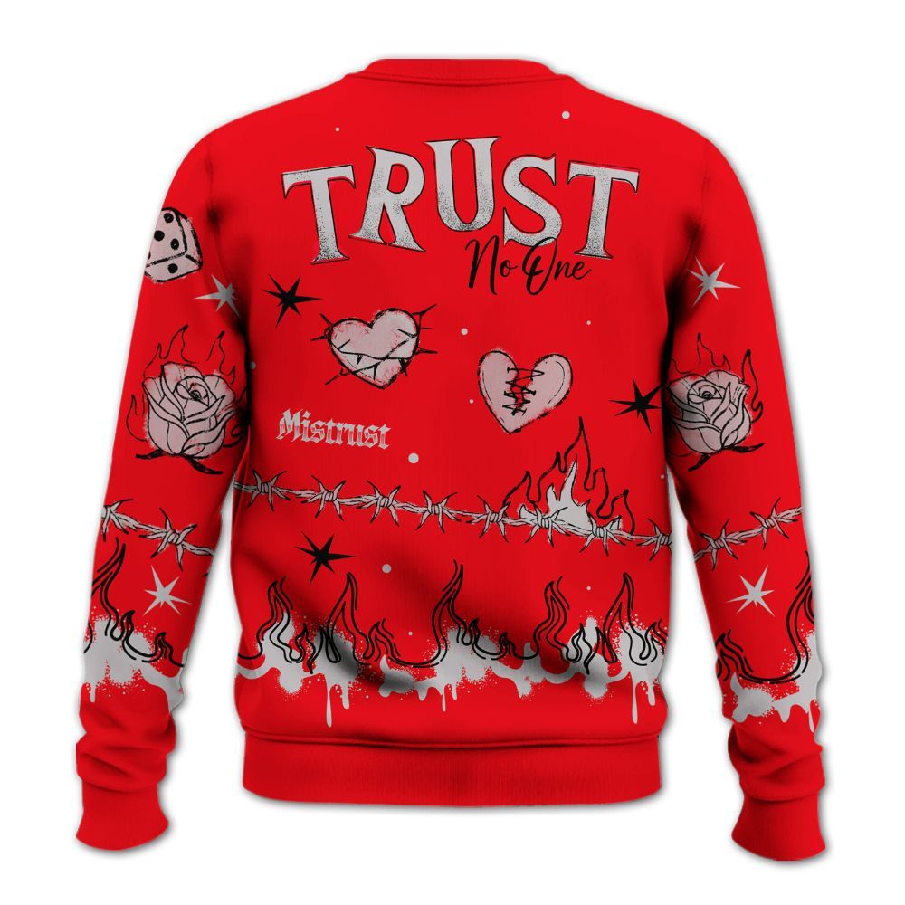 Sweatshirt To Match Air Max 1 Low Poly - Trust No One Snake-Bite Doodle Crayon All Over Print