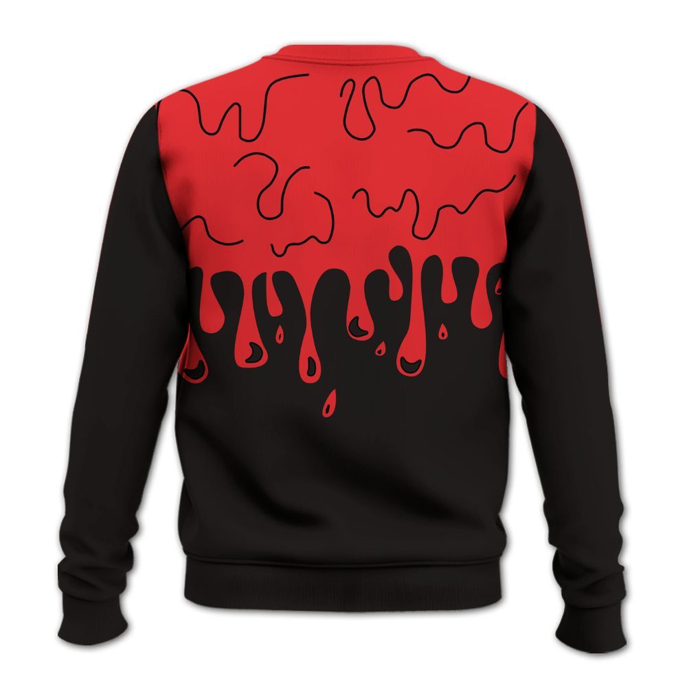 Sweatshirt To Match Chile Red 9s - Snake Trust No One Drip All Over Print