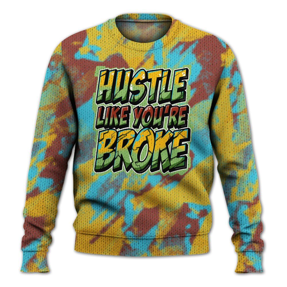 Knitted Sweater To Match SB Dunk Di'Orr Greenwood - Hustles Like Broke Abstract