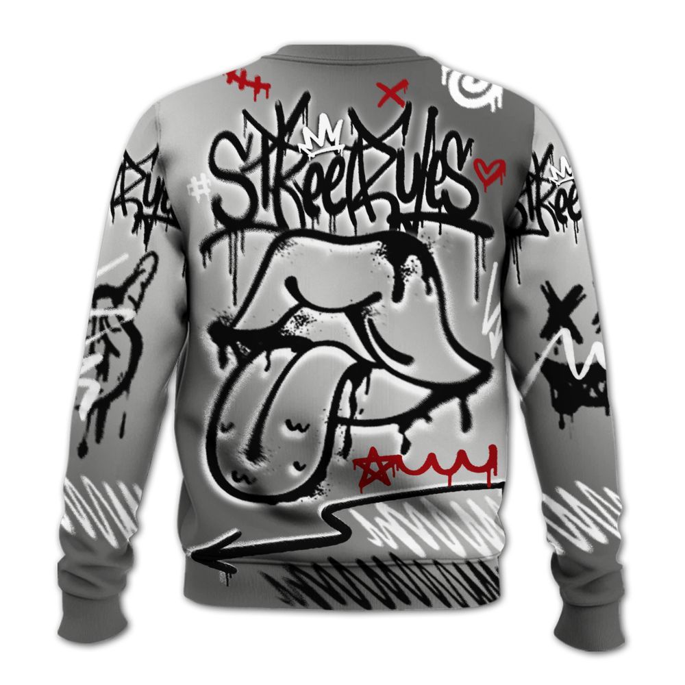 Sweatshirt To Match Metallic Silver 14s - Break Rules Streetwear All Over Print