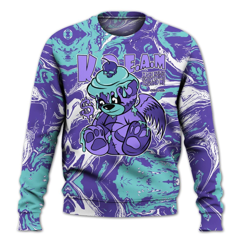 Sweatshirt To Match Low Hornets 1s - Loot Bear Liquid All Over Print