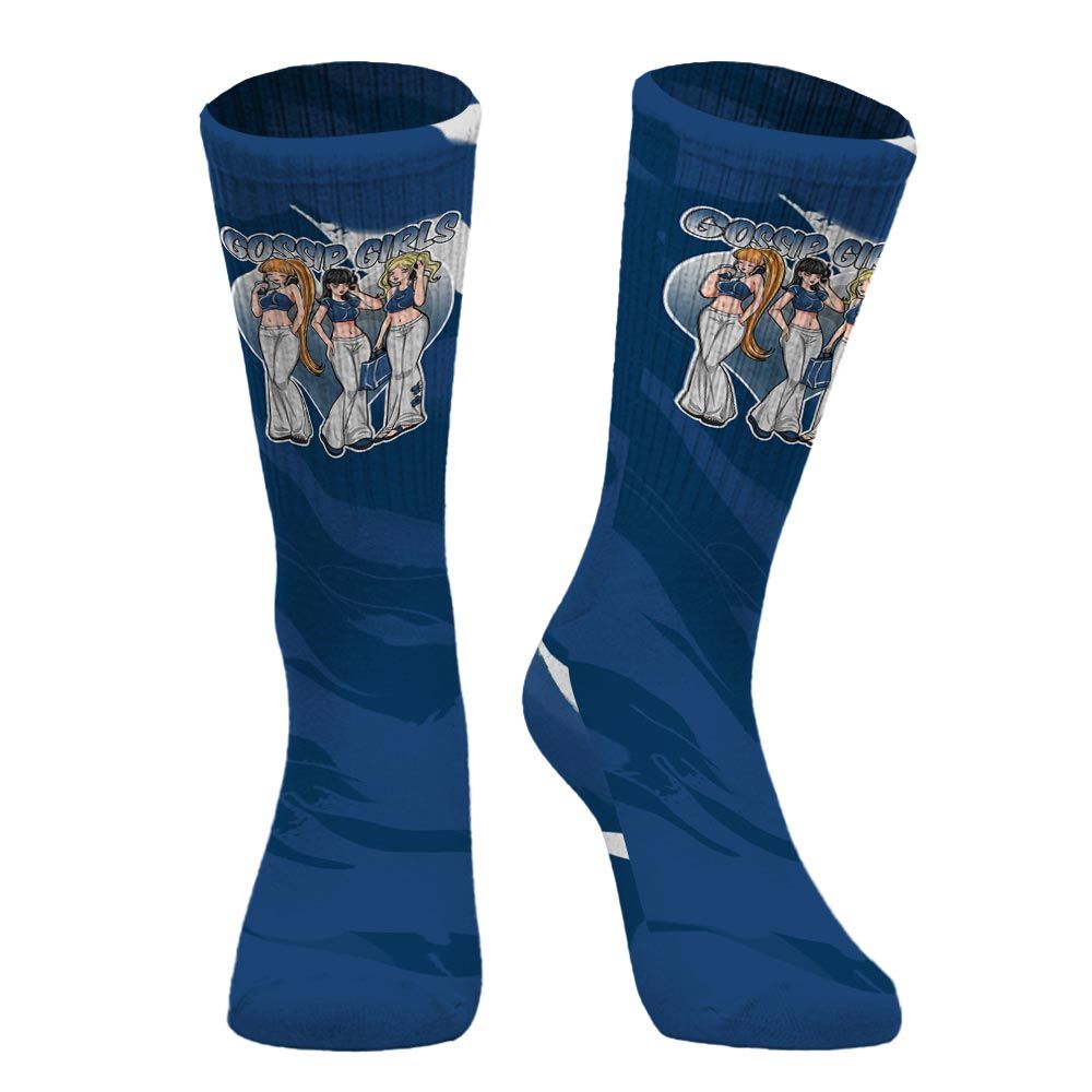 Sock To Match High OG Midnight Navy 1s - Gossip'Girls Colored