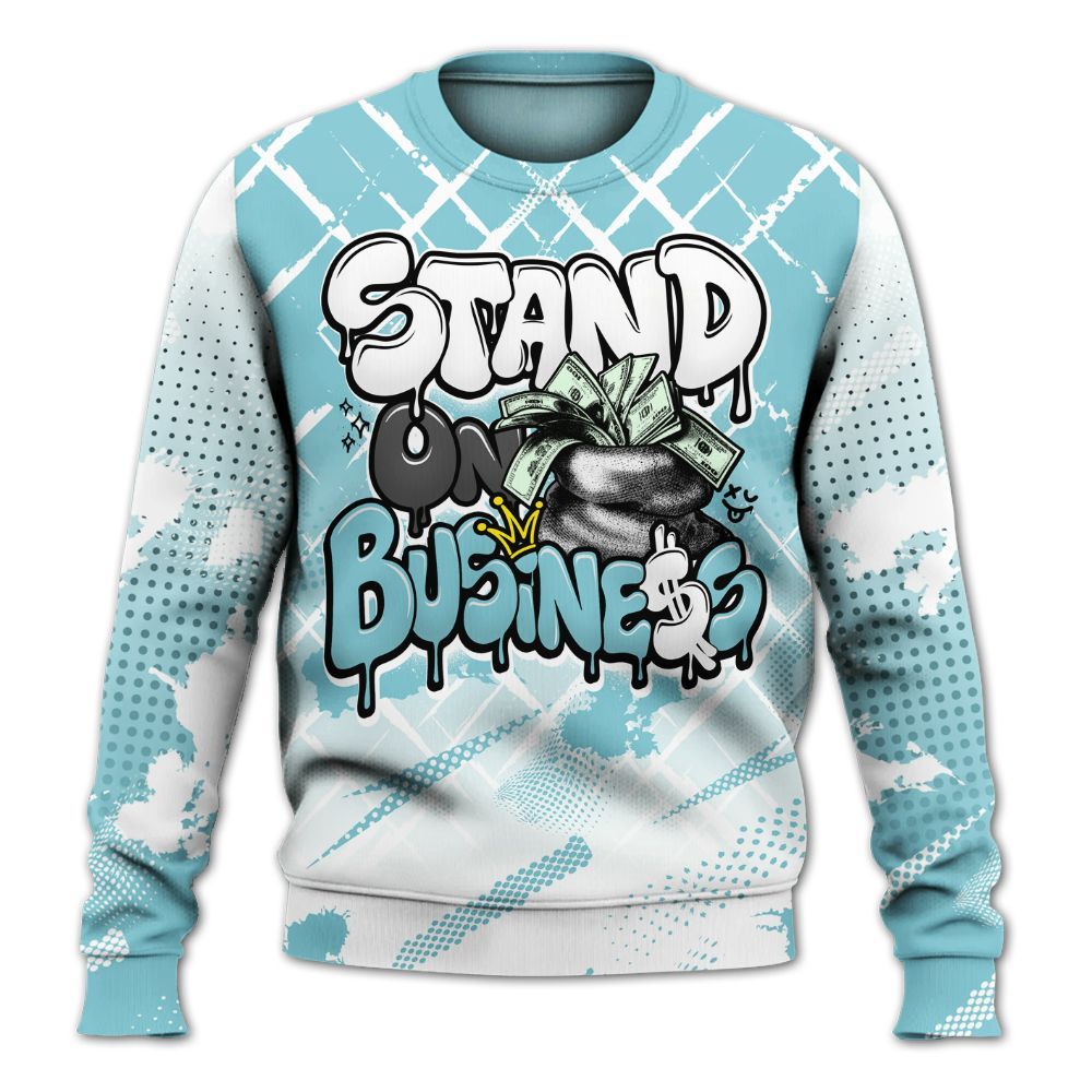 Sweatshirt To Match Low Legend Blue 11s - Halftone Stand Business Dripping All Over Print