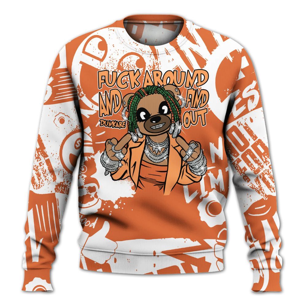 Sweatshirt To Match Low Miami 5s - F#ck Around Bear Bear Monogram Graffiti All Over Print