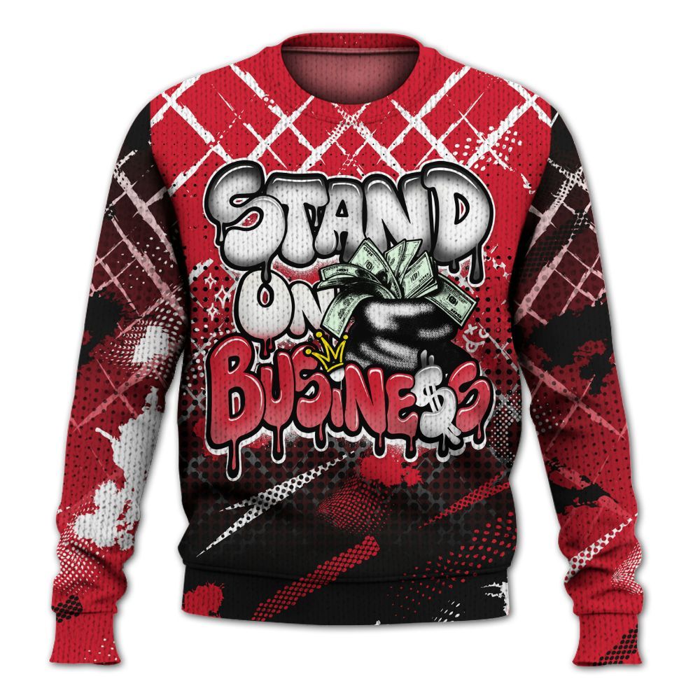 Sweater To Match Flight Club 4s - Halftone Stand Business Dripping Graphic
