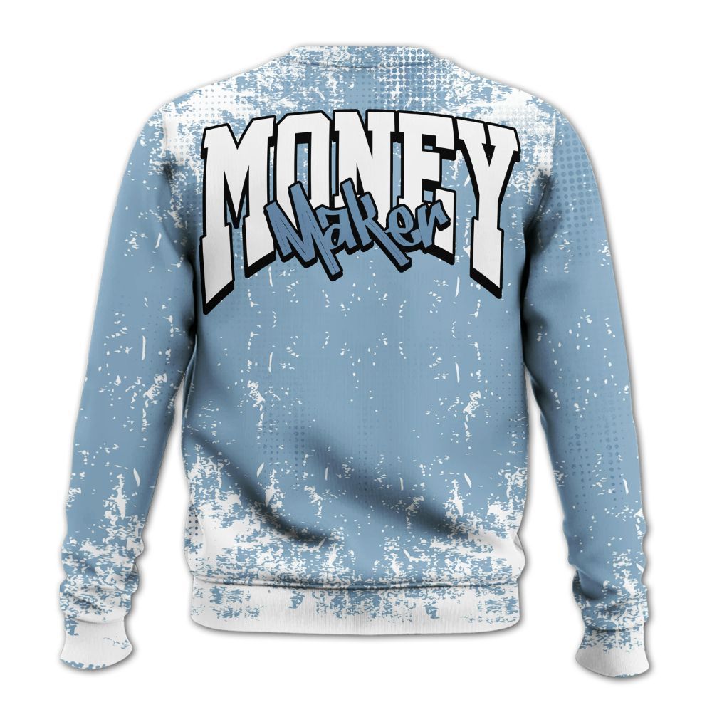 Sweatshirt To Match High University Blue 1s - Move In Silence Money Street Retro All Over Print
