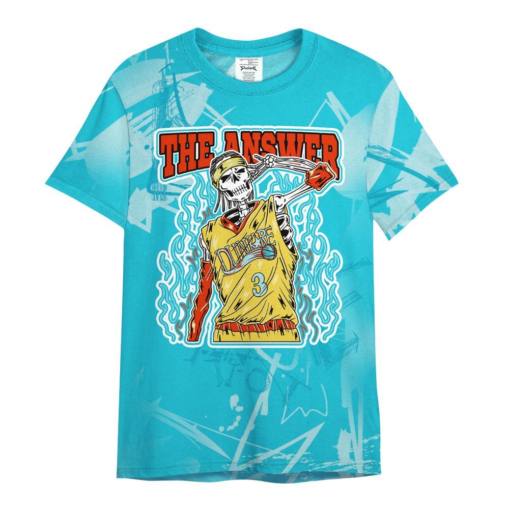 Shirt To Match Dunk Low KD 17 N7 - Allen Answer Skeleton Messyz All Over Print