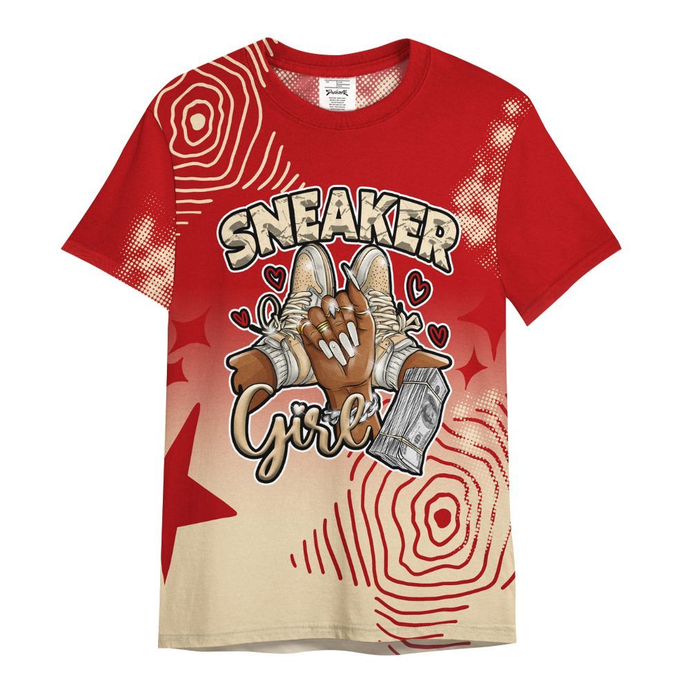 Shirt To Match Dunk Low Strawberry Waffle - Sneakerz Girlz Unique Starz All Over Print