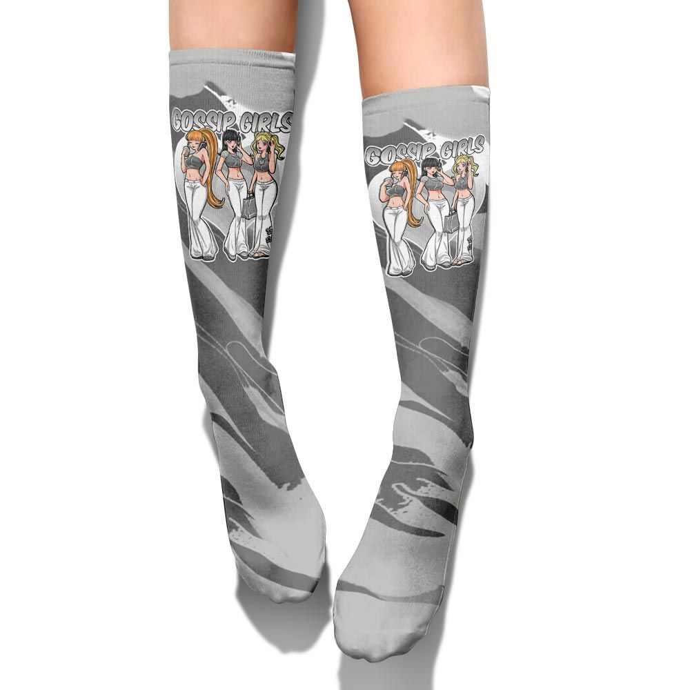 Sock To Match Retro Wet Cement 4s - Gossip'Girls Colored
